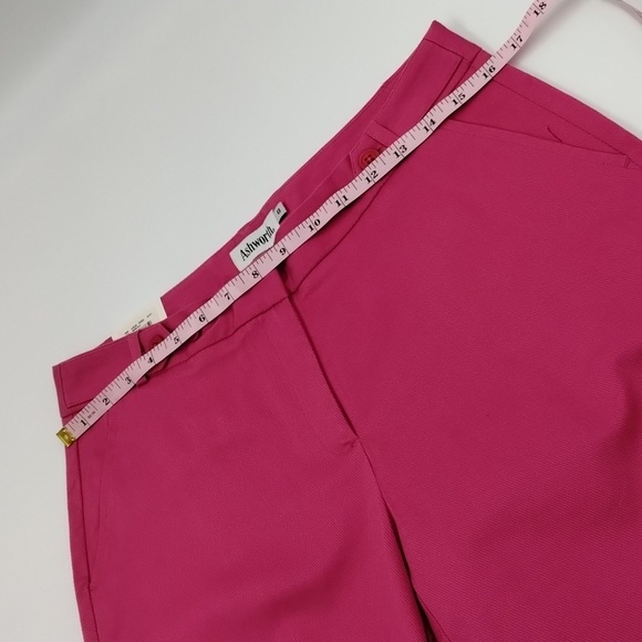 Ashworth women's size 8 gameday hot pink button ankle pants - Picture 7 of 13